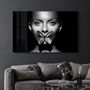 Other wall decoration - Shiny Butterfly and Face | Glass Wall Art - ARTDESIGNA