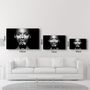 Other wall decoration - Shiny Butterfly and Face | Glass Wall Art - ARTDESIGNA