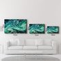 Autres décorations murales - Green Waves | Glass Wall Art - ARTDESIGNA