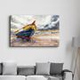 Autres décorations murales - Boat On the Beach | Glass Wall Art - ARTDESIGNA
