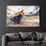 Autres décorations murales - Boat On the Beach | Glass Wall Art - ARTDESIGNA