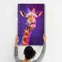 Other wall decoration - Purple Giraffe | Glass Wall Art - ARTDESIGNA