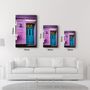 Autres décorations murales - Blue Door | Glass Wall Art - ARTDESIGNA