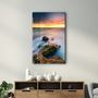 Other wall decoration - Sunset and Rocks | Glass Wall Art - ARTDESIGNA