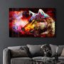 Other wall decoration - Abstract Colorful Wolf | Glass Wall Art - ARTDESIGNA