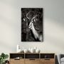 Other wall decoration - Antilope Black and White | Glass Wall Art - ARTDESIGNA