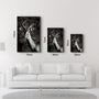 Other wall decoration - Antilope Black and White | Glass Wall Art - ARTDESIGNA