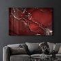 Autres décorations murales - Abstract Red Pattern | Glass Wall Art - ARTDESIGNA