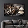Other wall decoration - Tired Tiger | Glass Wall Art - ARTDESIGNA