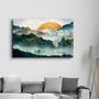 Autres décorations murales - Abstract Birds and Sunset | Glass Wall Art - ARTDESIGNA