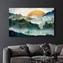 Autres décorations murales - Abstract Birds and Sunset | Glass Wall Art - ARTDESIGNA