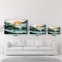 Autres décorations murales - Abstract Birds and Sunset | Glass Wall Art - ARTDESIGNA