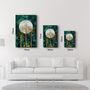 Other wall decoration - Abstract Deer & Birds V3 | Glass Wall Art - ARTDESIGNA