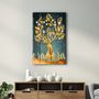Other wall decoration - Abstract Deer & Flowers | Glass Wall Art - ARTDESIGNA