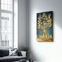Other wall decoration - Abstract Deer & Flowers | Glass Wall Art - ARTDESIGNA