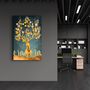 Other wall decoration - Abstract Deer & Flowers | Glass Wall Art - ARTDESIGNA