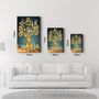 Other wall decoration - Abstract Deer & Flowers | Glass Wall Art - ARTDESIGNA
