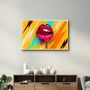 Other wall decoration - Abstract Pink Lips | Glass Wall Art - ARTDESIGNA
