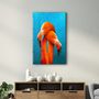 Other wall decoration - Orange Flamingos | Glass Wall Art - ARTDESIGNA