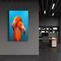 Other wall decoration - Orange Flamingos | Glass Wall Art - ARTDESIGNA