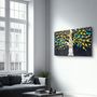 Autres décorations murales - Abstract Leaves 5 | Glass Wall Art - ARTDESIGNA