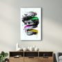 Autres décorations murales - Abstract Colorful Face 2 | Glass Wall Art - ARTDESIGNA