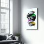 Autres décorations murales - Abstract Colorful Face 2 | Glass Wall Art - ARTDESIGNA