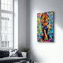 Autres décorations murales - Abstract Colorful Tiger | Glass Wall Art - ARTDESIGNA