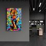 Autres décorations murales - Abstract Colorful Tiger | Glass Wall Art - ARTDESIGNA