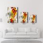 Autres décorations murales - Deer & Birds V4 | Glass Wall Art - ARTDESIGNA