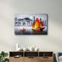 Autres décorations murales - Abstract Colorful Boat | Glass Wall Art - ARTDESIGNA