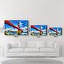 Autres décorations murales - Abstract Colorful Bridge | Glass Wall Art - ARTDESIGNA