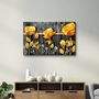 Autres décorations murales - Yellow Flowers 2 | Glass Wall Art - ARTDESIGNA