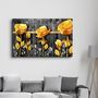 Autres décorations murales - Yellow Flowers 2 | Glass Wall Art - ARTDESIGNA