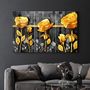 Autres décorations murales - Yellow Flowers 2 | Glass Wall Art - ARTDESIGNA