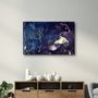 Other wall decoration - Dark Blue Wave Pattern V2 | Glass Wall Art - ARTDESIGNA
