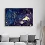 Other wall decoration - Dark Blue Wave Pattern V2 | Glass Wall Art - ARTDESIGNA