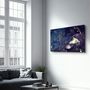 Other wall decoration - Dark Blue Wave Pattern V2 | Glass Wall Art - ARTDESIGNA