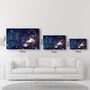 Other wall decoration - Dark Blue Wave Pattern V2 | Glass Wall Art - ARTDESIGNA