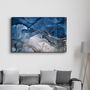 Other wall decoration - Dark Blue Wave Pattern V3 | Glass Wall Art - ARTDESIGNA