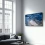 Other wall decoration - Dark Blue Wave Pattern V3 | Glass Wall Art - ARTDESIGNA