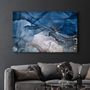 Other wall decoration - Dark Blue Wave Pattern V3 | Glass Wall Art - ARTDESIGNA