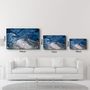 Other wall decoration - Dark Blue Wave Pattern V3 | Glass Wall Art - ARTDESIGNA