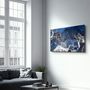 Other wall decoration - Dark Blue Wave Pattern V4 | Glass Wall Art - ARTDESIGNA