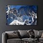 Other wall decoration - Dark Blue Wave Pattern V4 | Glass Wall Art - ARTDESIGNA