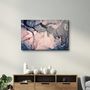 Other wall decoration - Gray and Blue Wave Pattern | Glass Wall Art - ARTDESIGNA