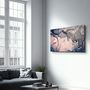 Other wall decoration - Gray and Blue Wave Pattern | Glass Wall Art - ARTDESIGNA