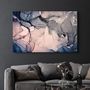 Other wall decoration - Gray and Blue Wave Pattern | Glass Wall Art - ARTDESIGNA