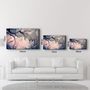 Other wall decoration - Gray and Blue Wave Pattern | Glass Wall Art - ARTDESIGNA