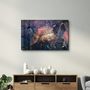 Autres décorations murales - Orange and Blue Wave Pattern | Glass Wall Art - ARTDESIGNA